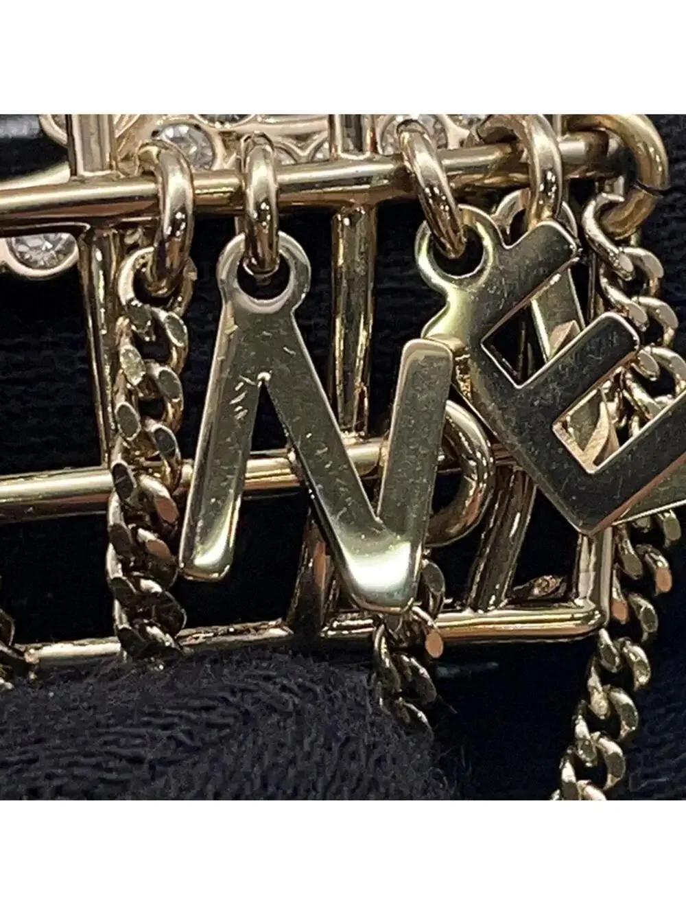 Chanel Cc Logo Brooch Gold-Tone Metal #343212C14B